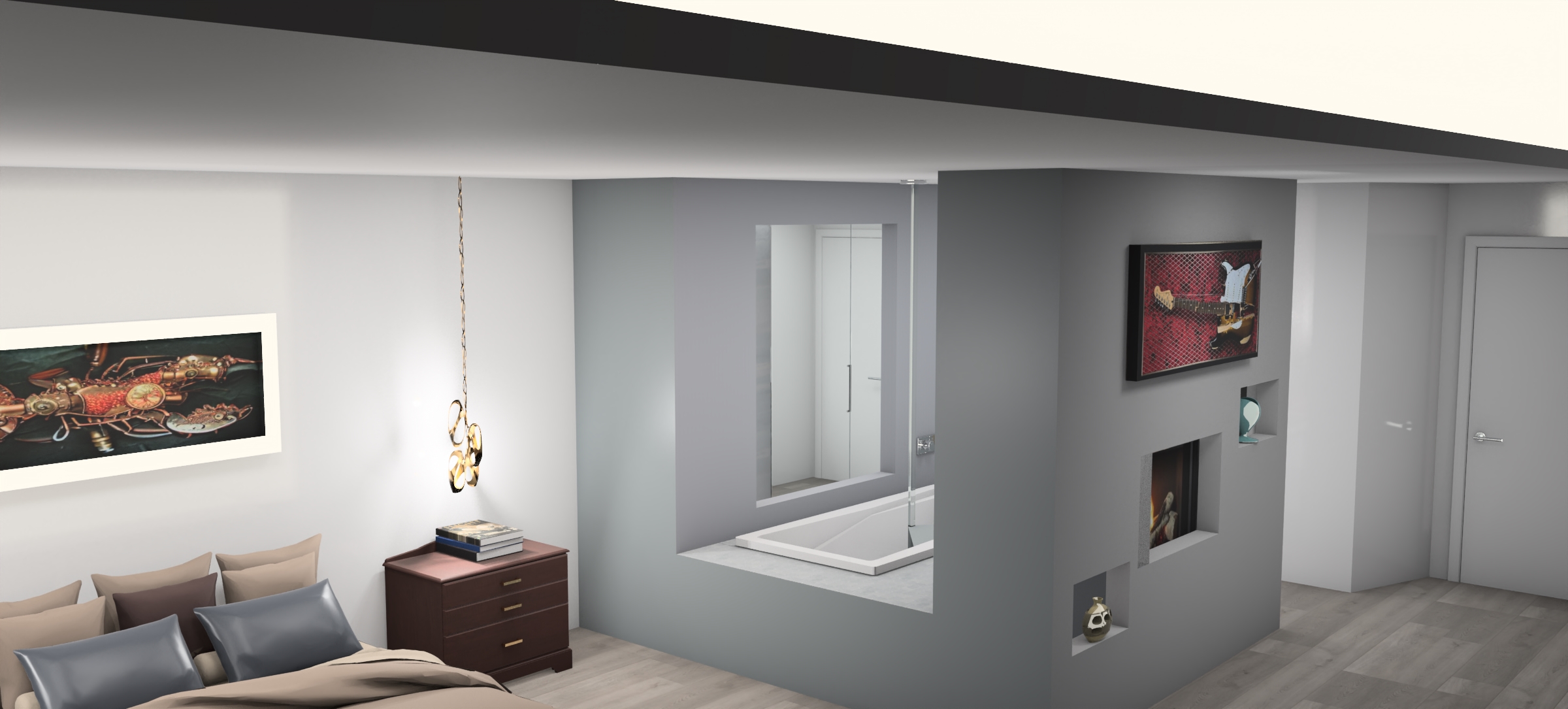 Custom bathroom design in 3D